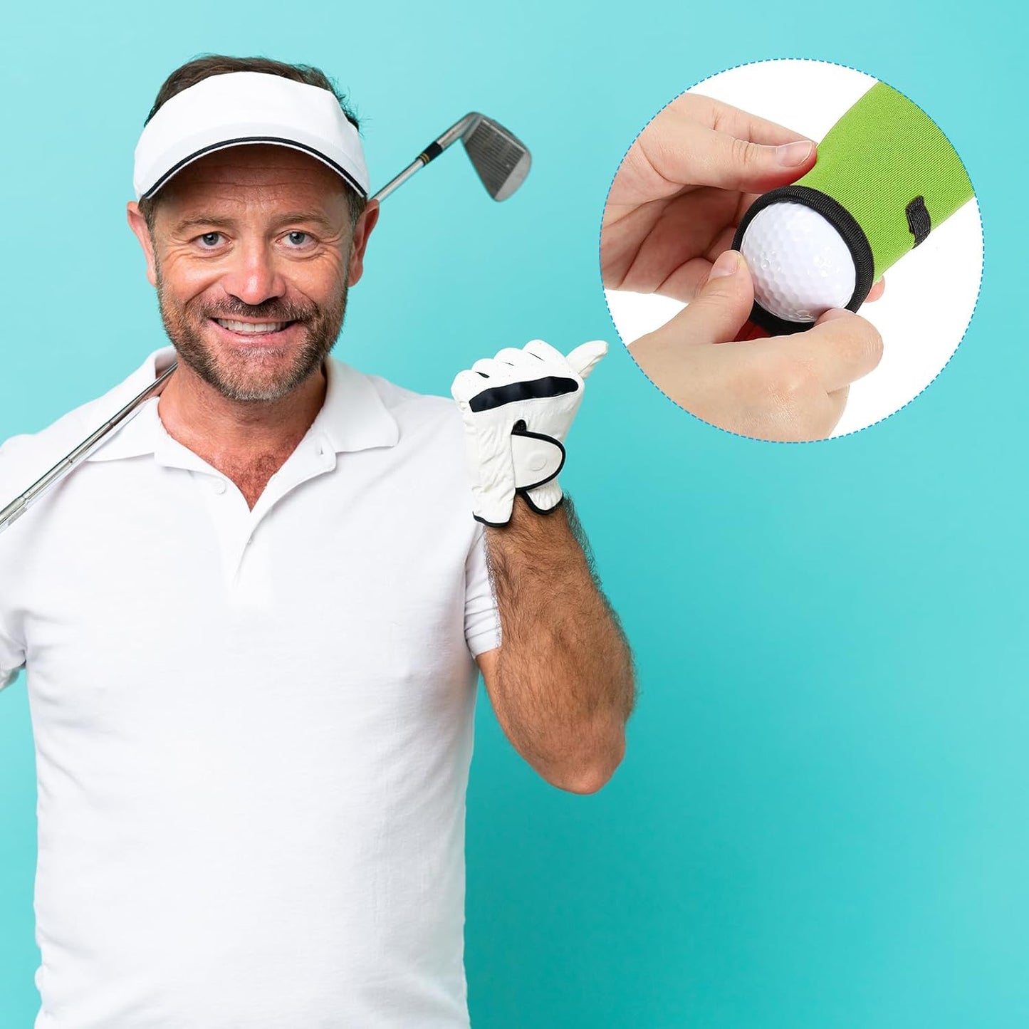 PATIKIL Golf Ball Carry Bag, Golf Tee Holder Pouch Portable Neoprene Golf Ball Holder with Clip for Men and Women Storage Gifts