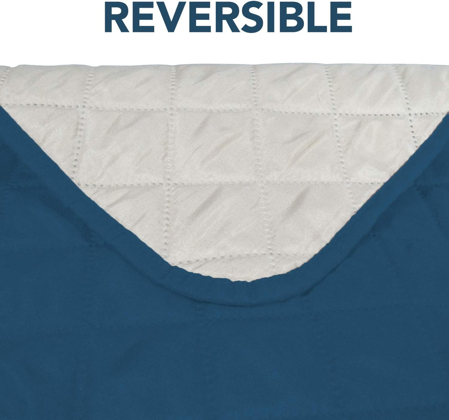 PureFit Reversible Sofa Couch Cover Water Resistant Couch Covers for 3 Cushion, Washable Furniture Cover with Non-Slip Foam and Adjustable Strap for Dogs, Pets (Oversized Sofa, Peacock Blue/Ivory)