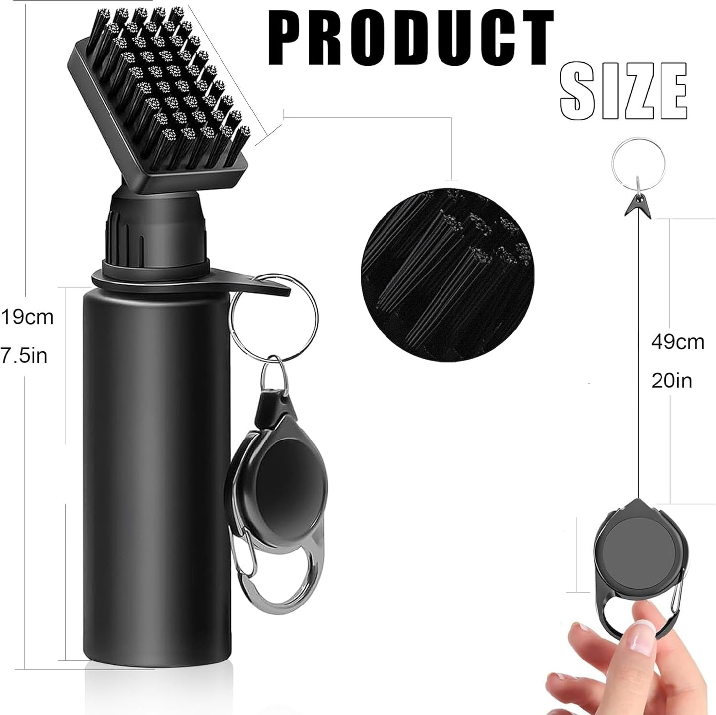 3 Pack Golf Towel with Golf Club Brush Cleaner Set with Water Bottle –Golf Accessories Gift Set for Men & Women, Cleaning Kit for Clubs & Balls Cleaning Brush Tools Gifts for Golfers