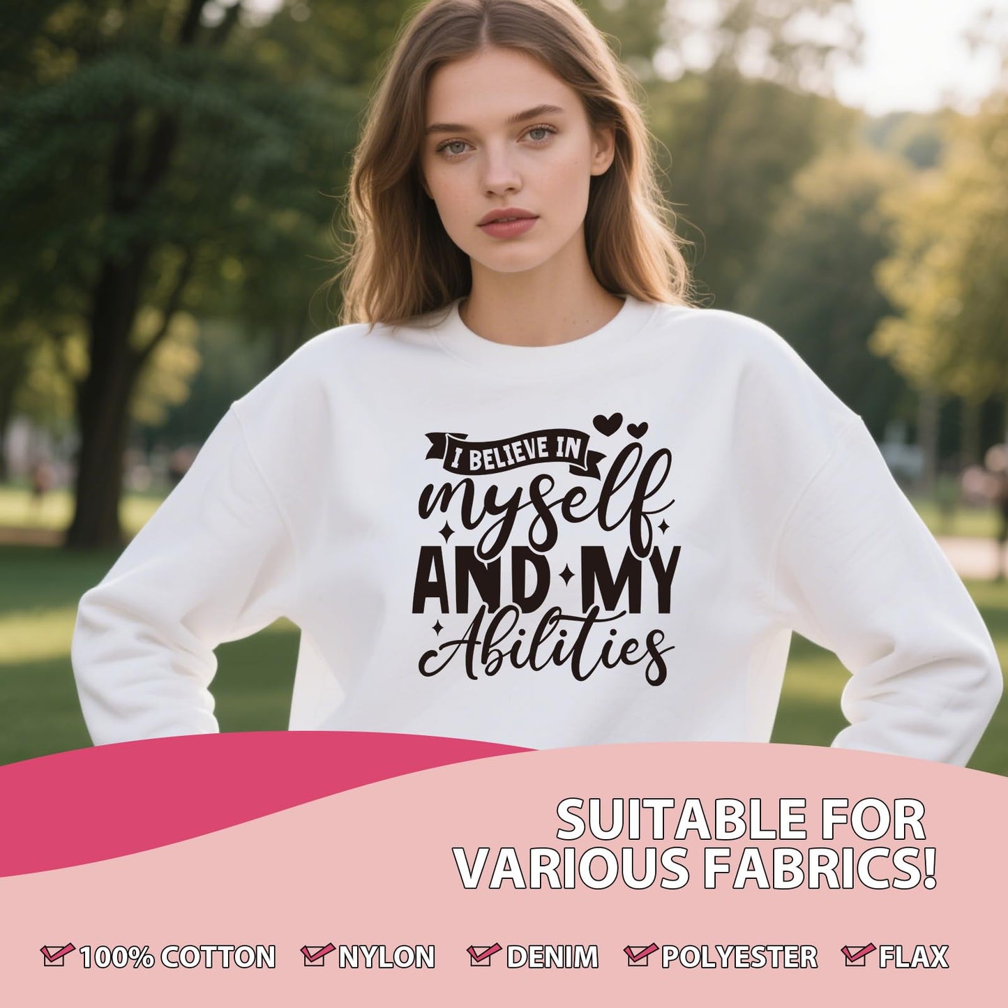 Falueqg Dtf Transfers Ready to Press - 20Pcs Woman Affirmation Iron on Transfer for Tshirts, Inspirational Positive Quotes Iron on Decals Patches, Motivational Heat Stickers for DIY Clothes Bags