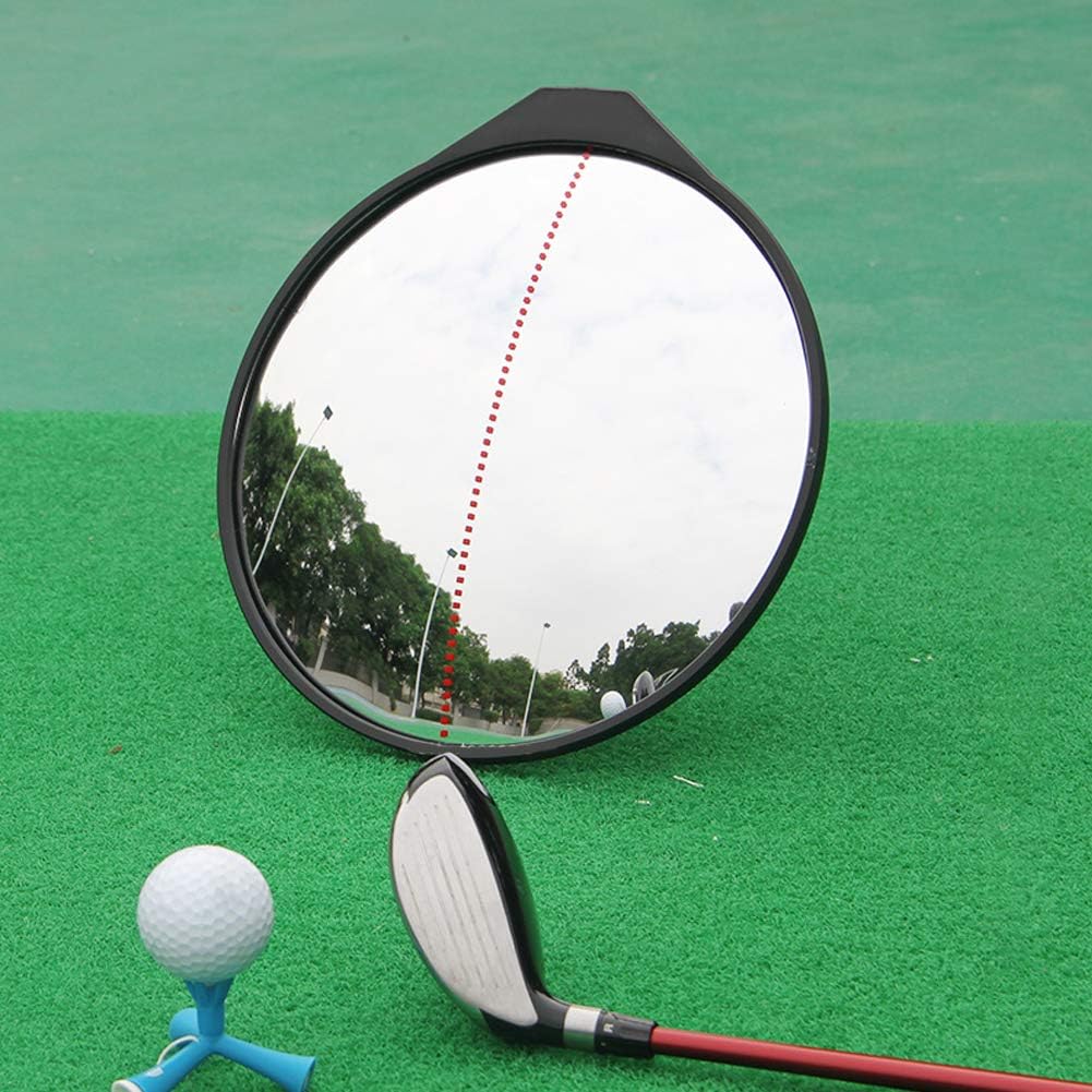 Convex Mirror Golf Wide Angle Mirrors Full Swing Putting Golf Training Aid Tool Premium Quality Adjustable Tilt Durable ABS Plastic Acrylic Stainless Steel 27x28cm for Golf