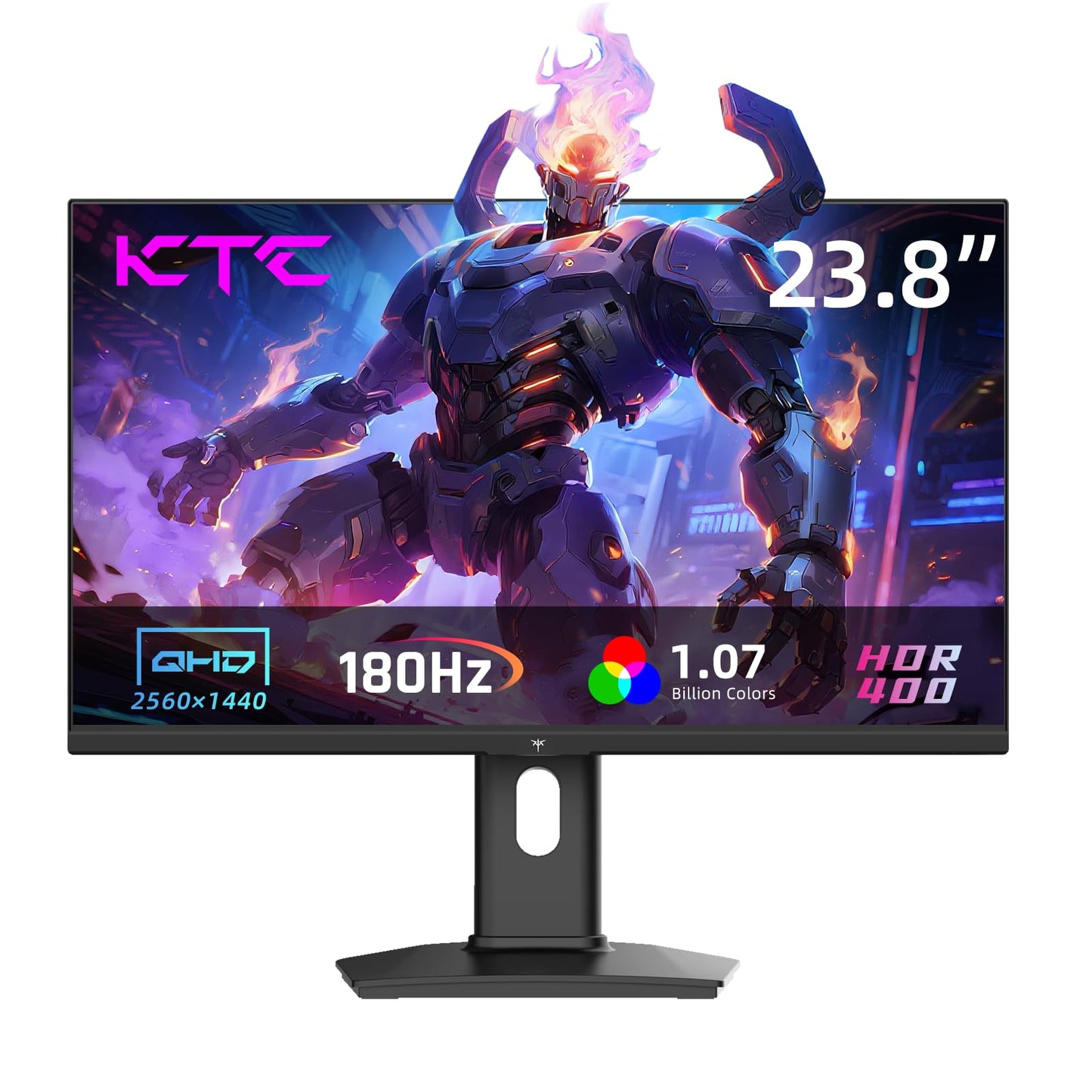 KTC 24 Inch Gaming Monitor 180Hz - 2K 1440P Computer Monitors, Fast IPS Monitor with HDR 400, Adaptive Sync, Up to 185Hz, HDMI 2