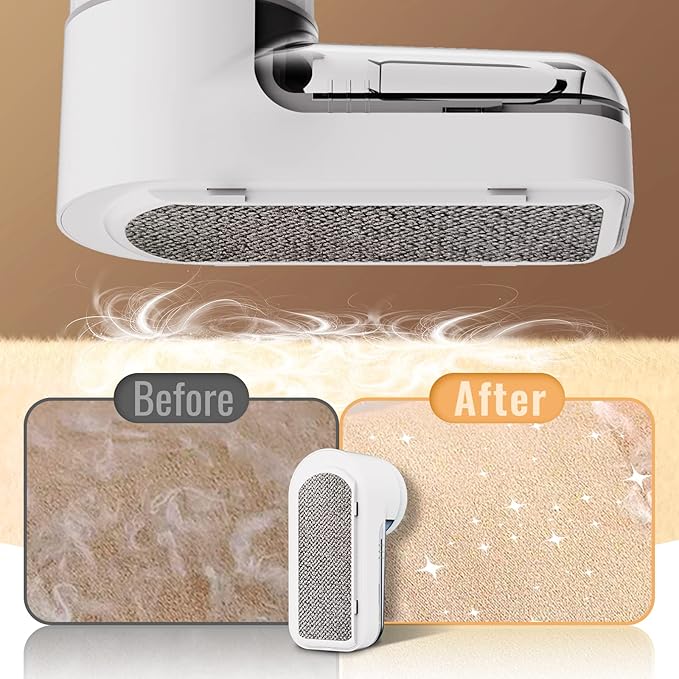 iRUNTEK Wired Fabric Lint Remover, Plug-in Lint Shaver and Brush 2 in 1,Sweater Defuzzer for Removing Fuzz, Lint Balls, Pills, Bobbles from Clothes, Furniture, Carpet, Couch