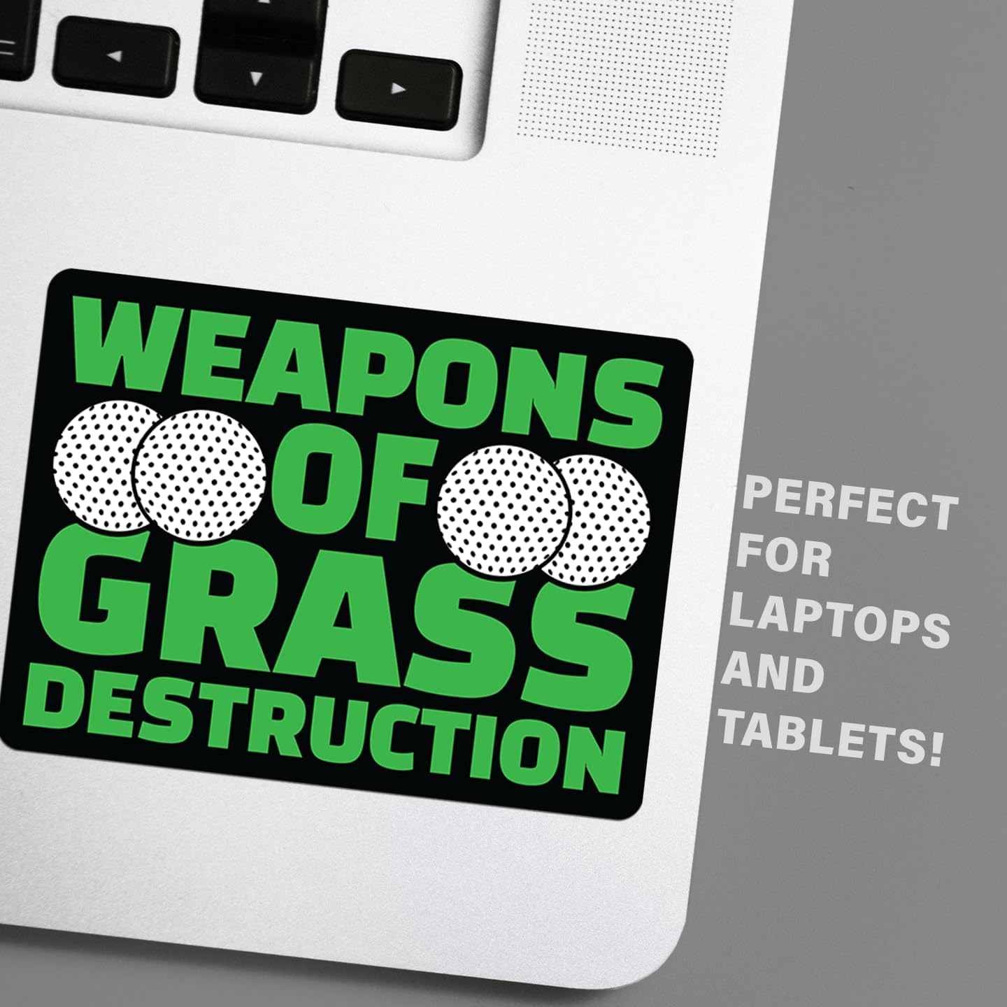 Funny Golf Stickers – Choose from 10 Humorous Designs – Durable Waterproof Vinyl Decals for Cars, Golf Carts, Laptops, Windows, Bumpers & More – 5 Inch (Grass Destruction)