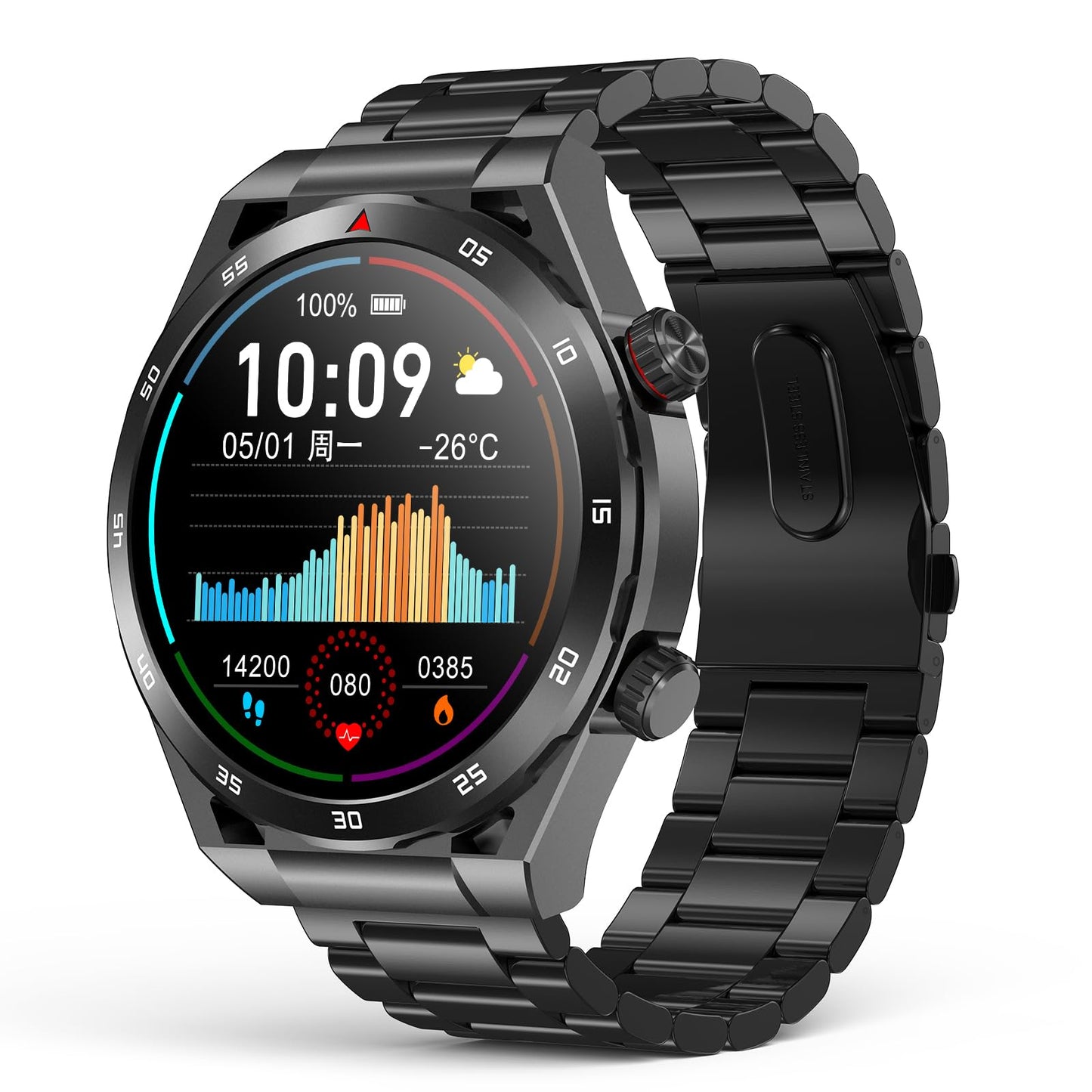 Earlysincere Smart Watches For Men With Blood Pressure, 1.39 Hd Fitness Watch, Smartwatches With Heart Rate Blood Oxygen Sleep M