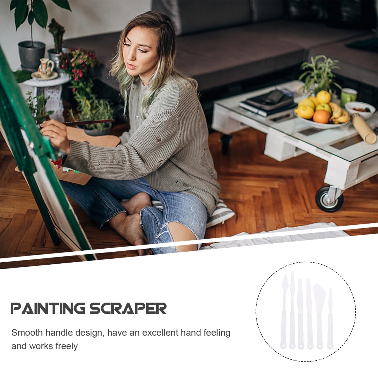 ULDIGI 90Pcs Oil Painting Spatulas Long Handle Palette Knives Bulk for Oil Paint Mixing Ceramic Pottery Craft Tools with Smooth Wooden Handles for Wall Decoration and Art Supplies