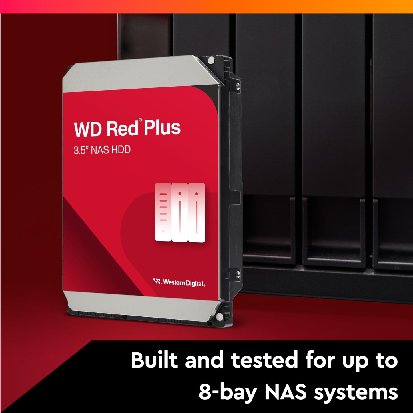 Western Digital 4Tb Wd Red Plus Nas Internal Hard Drive Hdd - 5400 Rpm, Sata 6 Gb/S, Cmr, 256 Mb Cache, 3.5 -Wd40Efpx