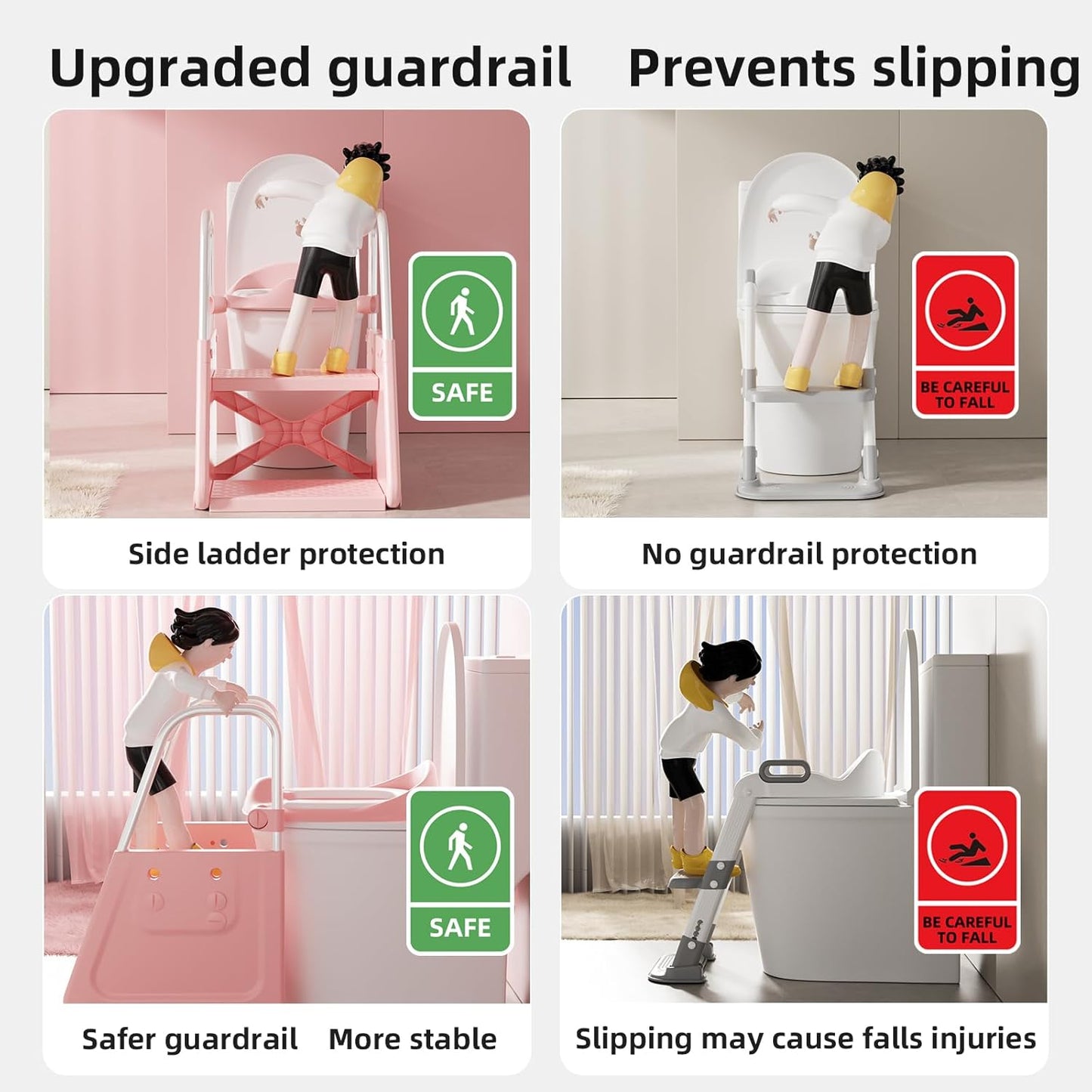 Toddler Potty Training Toilet Seat Featuring Soft Padded Attachment- for Toddlers 1-3 Kids Boys Child Baby Girls PottyTrain Chair Adapter and Essential Sink/Kitchen Helper (Removable Cushion)