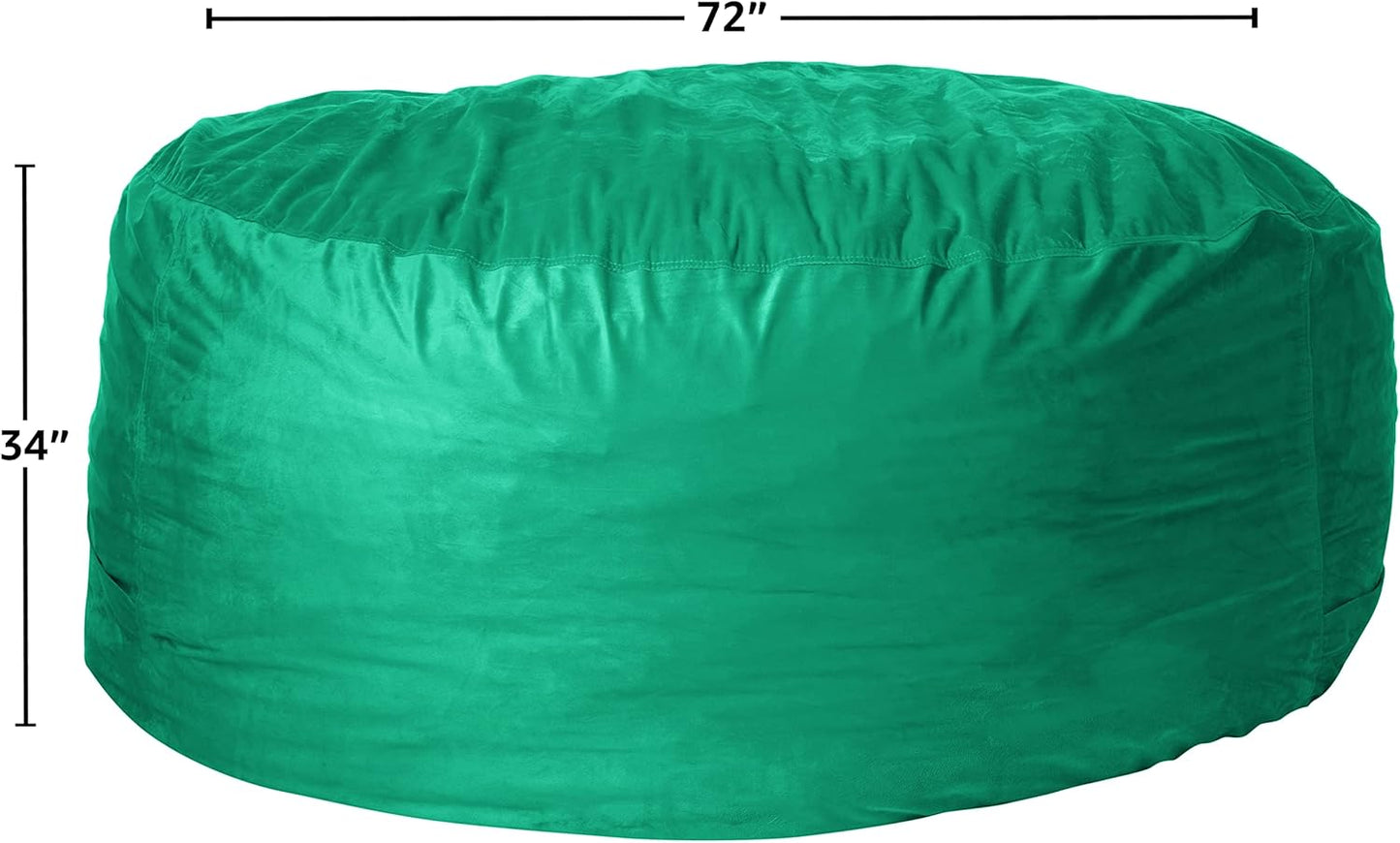 Sofa Sack Bean Bag Chair Cover, 6-Feet, Aqua Marine