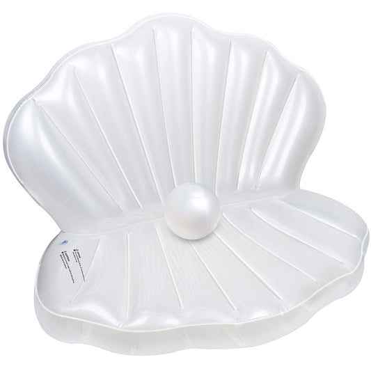 Zcaukya Inflatable Seashell Pool Float, Giant Clam Air-Filled Toys with Pearl Ball for Kids Birthday Party Swimming Pool Summer Beach Party Mermaid Ocean Theme Party Decor