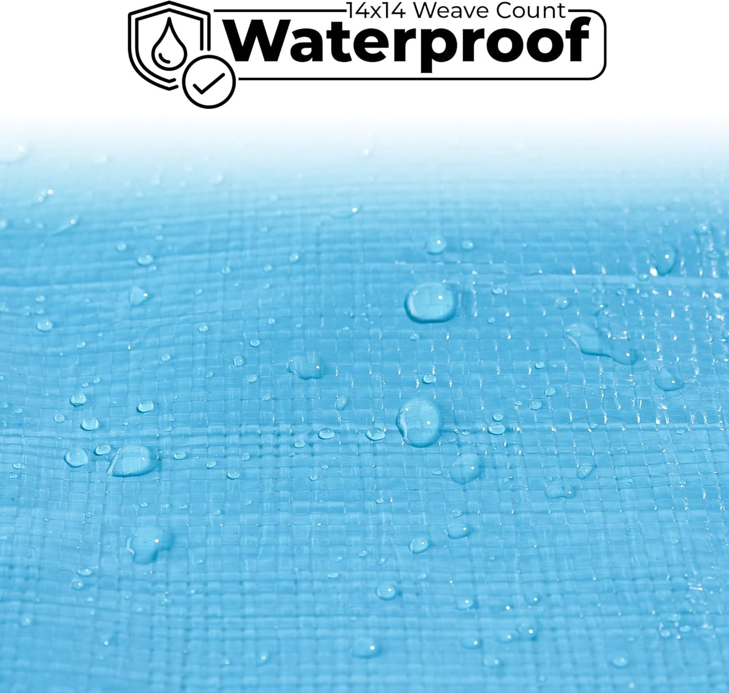 Tarps Heavy Duty Waterproof 20x20-12 mil Thick Camping Tent - Blue Tarp 20x20 UV Resistant, Rip & Tear Proof with Metal Grommets – Multipurpose Use for Camping, Tent, Boat, RV, Car, & Pool Cover
