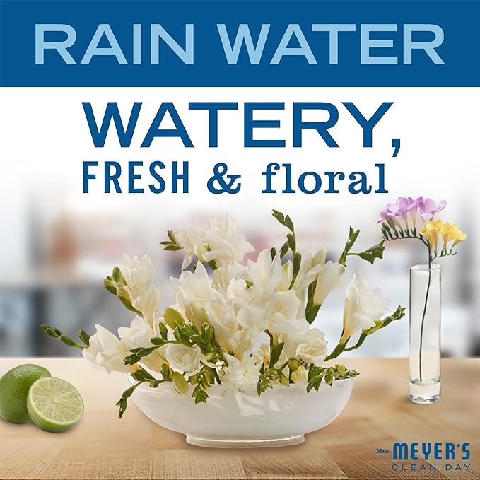 MRS. MEYER'S CLEAN DAY Hand Soap, Made with Essential Oils, Rain Water, 12.5 fl. oz - Pack of 3