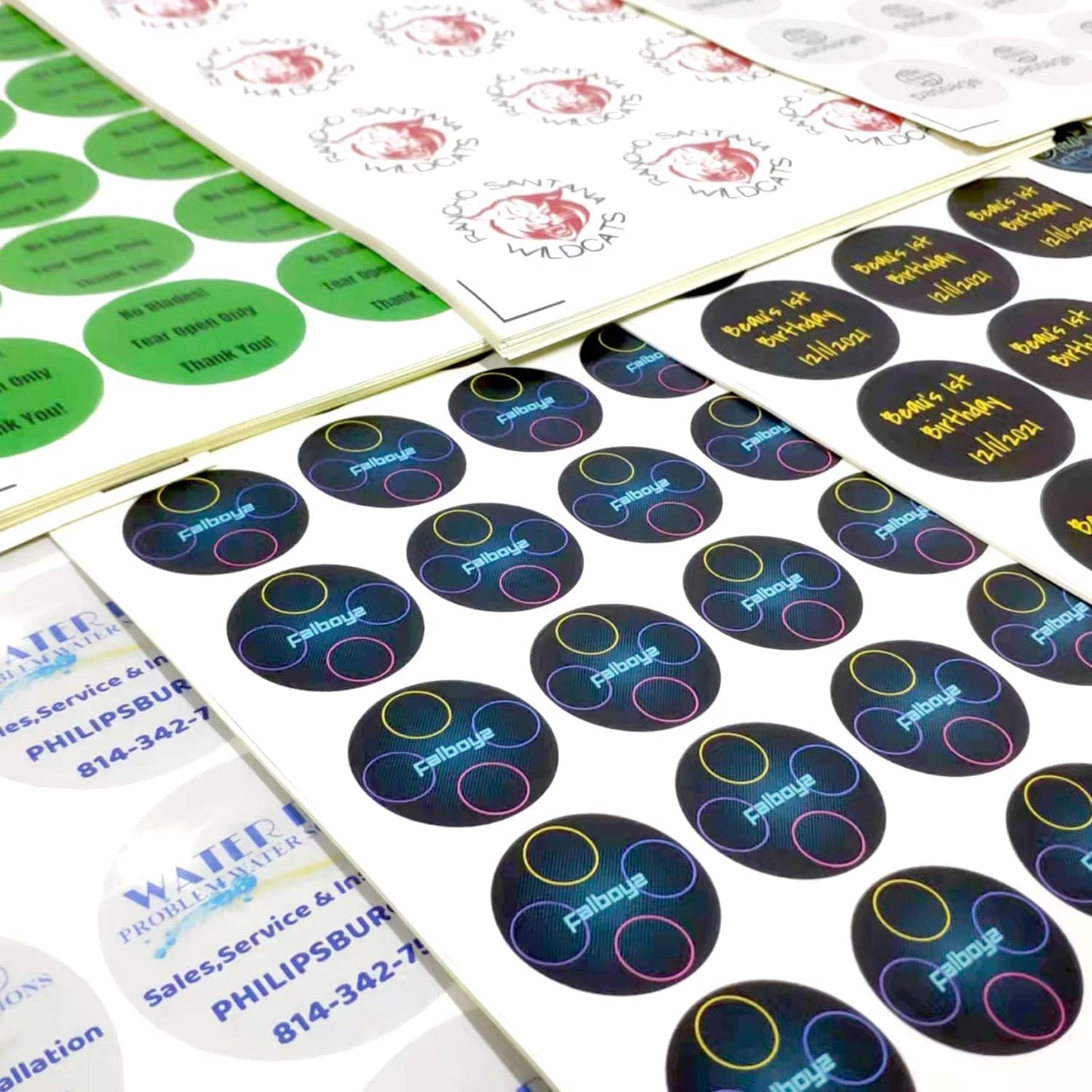 Custom Labels & Stickers - Personalized with Logo & Text. Business & Thank You Labels (5x3 Inch)