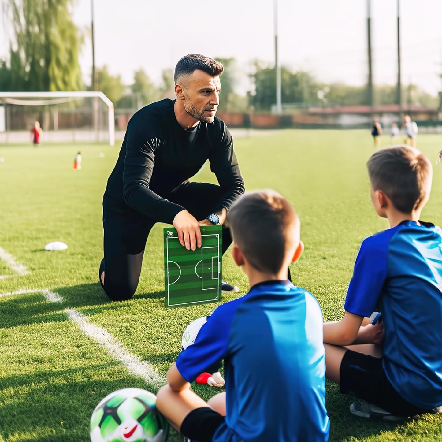 WISYOK Double-Sided Soccer Coaching Clipboard, Premium Dry Erase Tactical Board for Coaches, Ideal Coach Gift