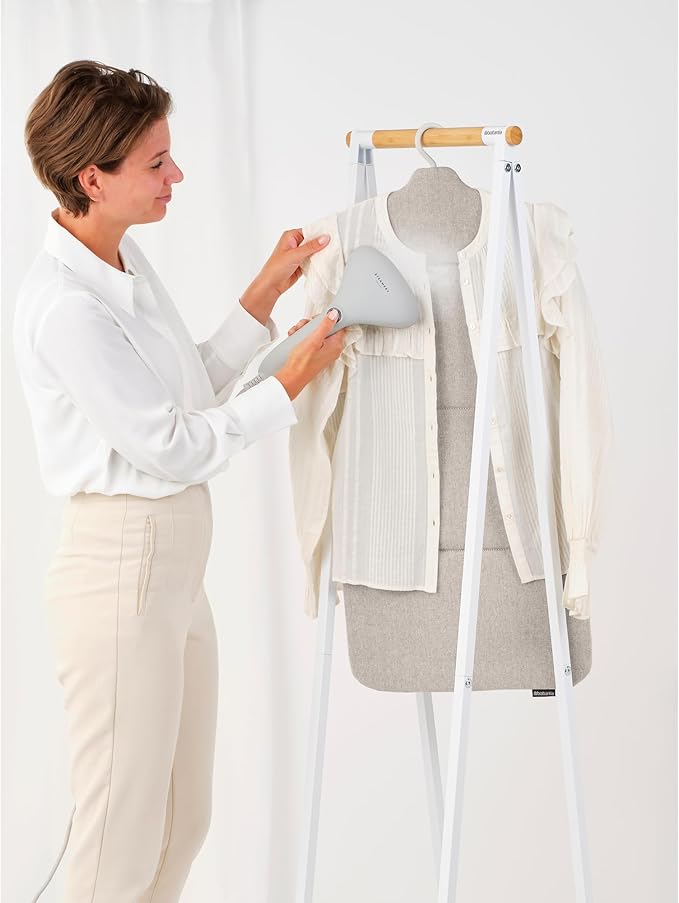 Brabantia - Foldable Steam Board - for High Pressure Clothes Steaming - Solid Heat Resistant Surface - Versatile Hanging Hook - Easier Steaming with Handheld Steamers - 36 x 16 inches - Gray