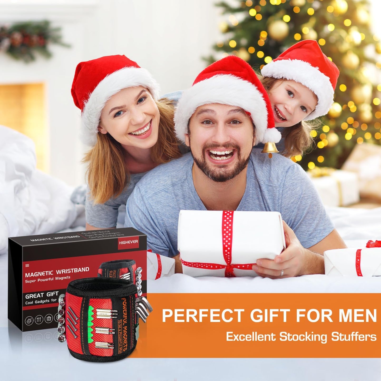 Father Day Gifts from Daughter Wife Son Magnetic Wristband: Men Tool Gifts for Men Him Belt Magnet Wrist for Holding Screws Nails Cool Gadgets Ideas Grandpa Father Day Gifts for Husband Dad Papa