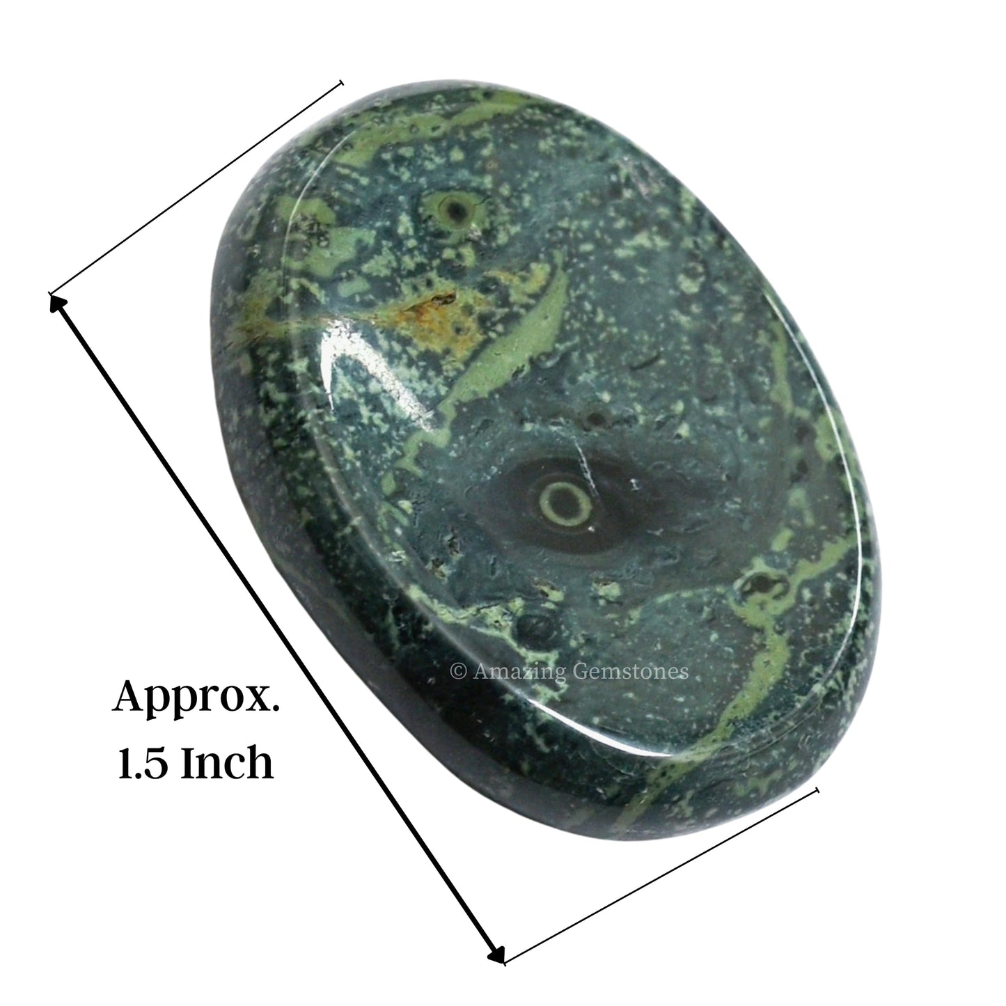 Amazing Gemstone Kambaba Jasper Worry Stone, Healing Crystals - Piedra Crystal Fidget for Gift, Meditation, Calming, Relaxation, Stress Relief