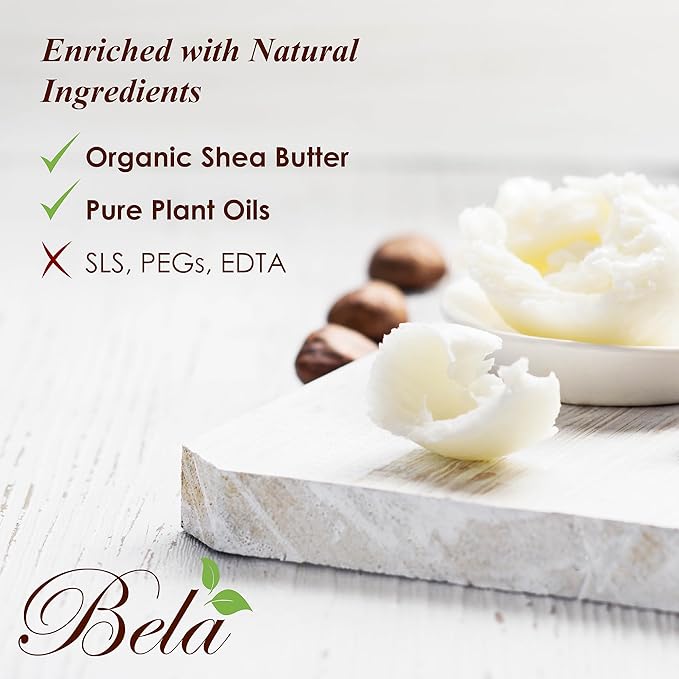BELA French Pear Soap 3.3 OZ Pack of 6, Long Lasting French Triple Milled Bar Soap with Organic Shea Butter, Hand, Face and Body Wash Bar, Made in Australia