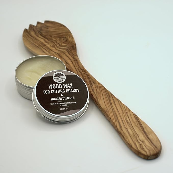 Small Wood Wax for Cutting Boards and Kitchen Utensils 1oz Food Grade Beeswax for Cutting Board | Bees Wax Furniture Polish and Cleaner