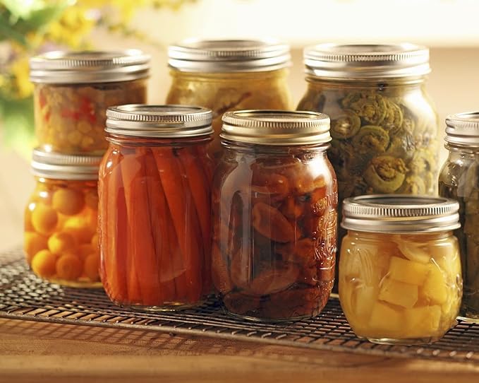 Dalzom® 144Pcs Canning Lids with Rings Wide Mouth, Premium Mason Jar Lids with Rings for Ball, Kerr Jars - Food Grade Material, 100% Fit & Airtight for Wide Mouth Mason Jars
