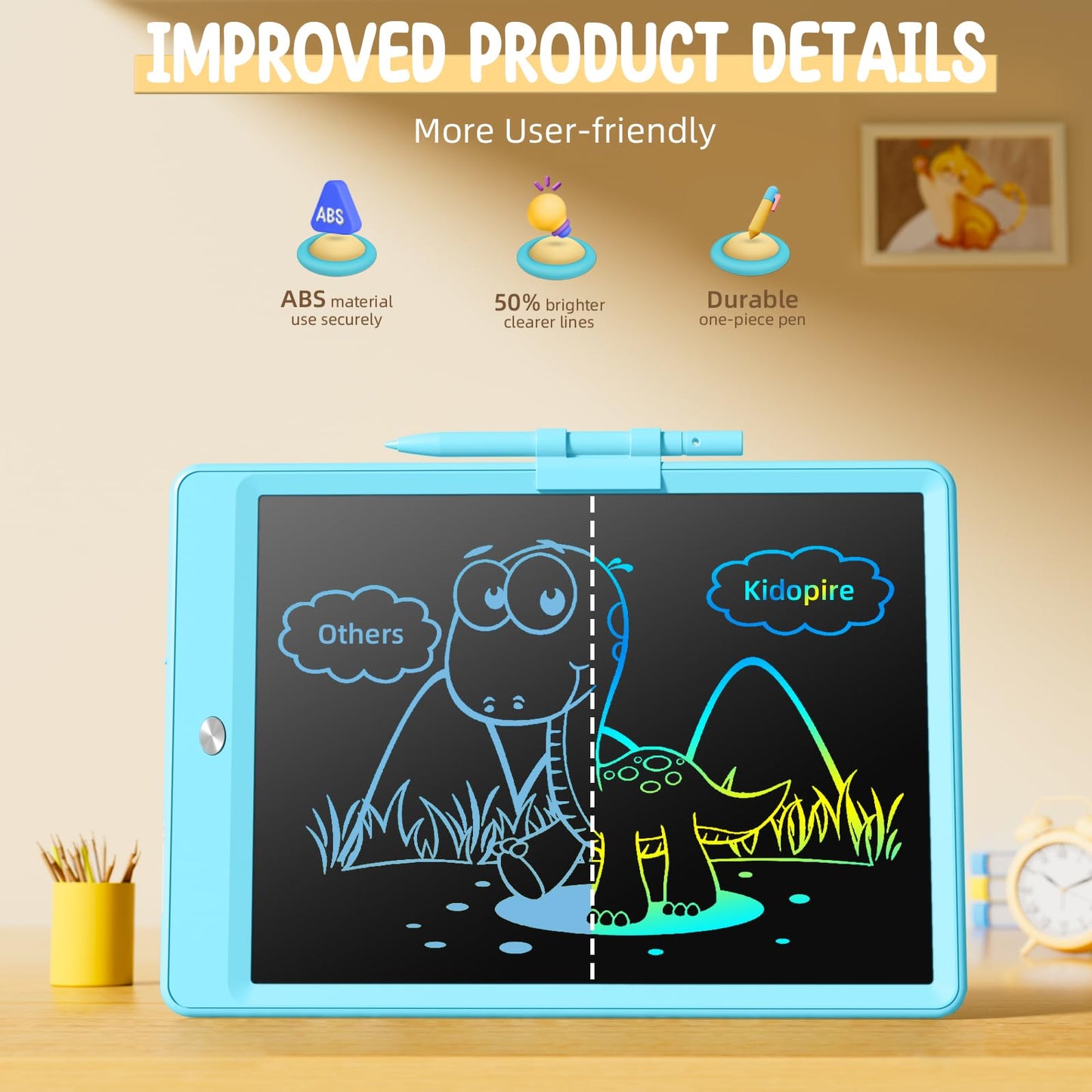 Kidopire LCD Writing Tablet, 2Pack Reusable Drawing Pad for Kids, Colorful Doodle Board Kid Drawing Tablet, Educational Toddler Girl Toys, Birthday Gift Ideas for 3 4 5 6 7 8 Year Old Kids