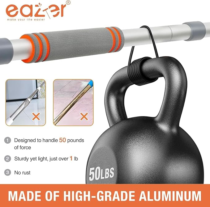 Eazer Squeegee Window Cleaner 2 in 1 Rotatable Window Cleaning Tool Kit with Elbow/Straight Extension Pole, 62‘’ Window Washing Equipment with Bendable Head for Indoor/Outdoor Car Glass