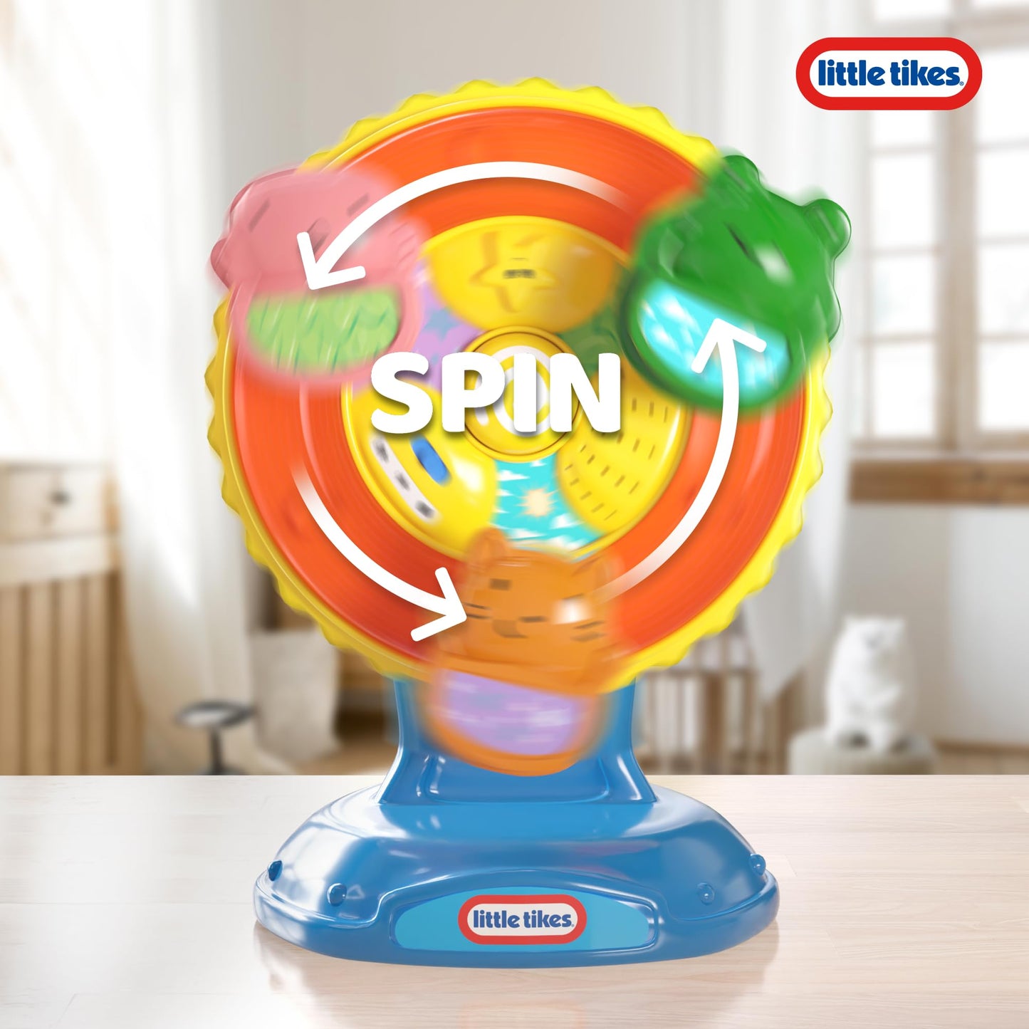 Lollipop Little Tikes Lights and Sounds Ferris Wheel Toy - Suction Cup Spinning Toy for Babies and Toddlers, High Chair Fun Time for Toddlers