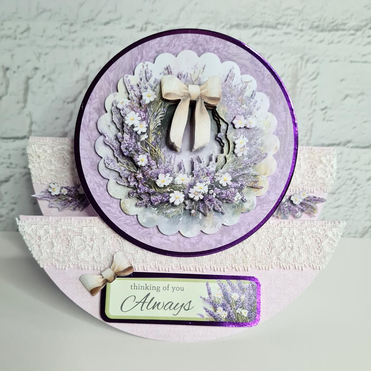 Katy Sue Designs Thinking of You 3D Die Cut Decoupage Collection for Card Making Supplies. Contains 12 Sheets of Katy Sue Die Cut Decoupage Featuring Lavender, Lillies, Hydrangea, and Roses