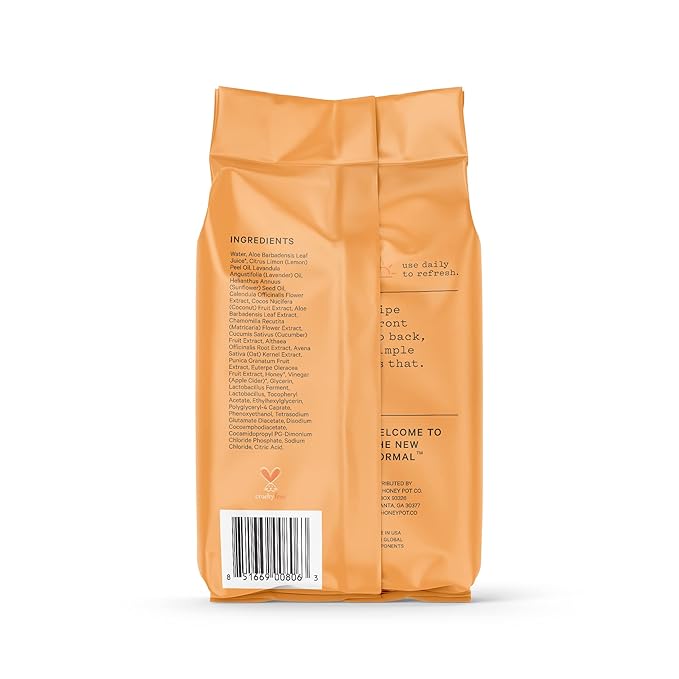 The Honey Pot Company - Feminine Wipes - Daily PH Balancing, Fragrance & Sulfate Free Wipes for Intimate Parts, Body, or Face - Hygiene Products - Normal 30 ct