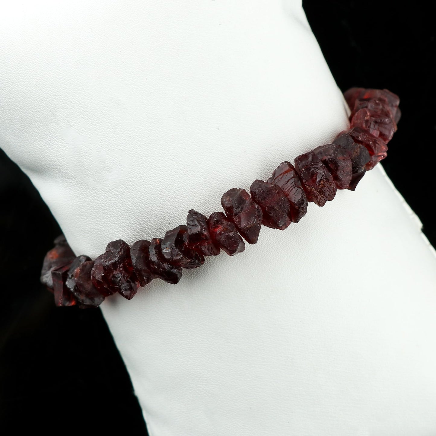 CRYSTALIS Red Garnet Bracelets, Raw Crystals Bracelet, Natural Gemstone Bracelets, 925 Sterling Silver Bracelets, Women Gift Jewelry, Birthstone Bracelets, Power Healing Bracelets | Heart Chakra [A+]