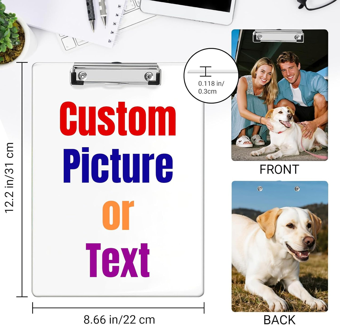 Custom Teacher Clipboard Personalzied Acrylic Clipboard with Name Custom Teacher Appreciation Clipboards Gifts for Women Men