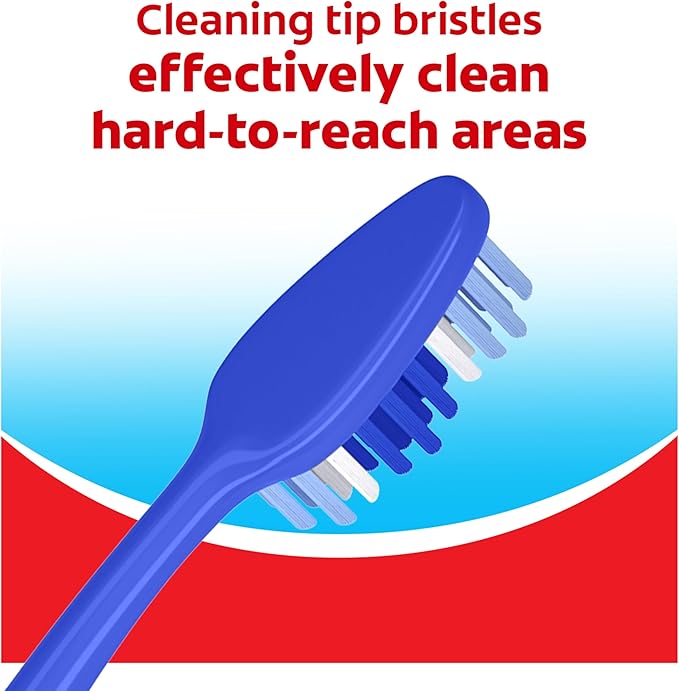 Colgate Extra Clean Toothbrush, Medium Toothbrush for Adults, 6 Count (Pack of 12)