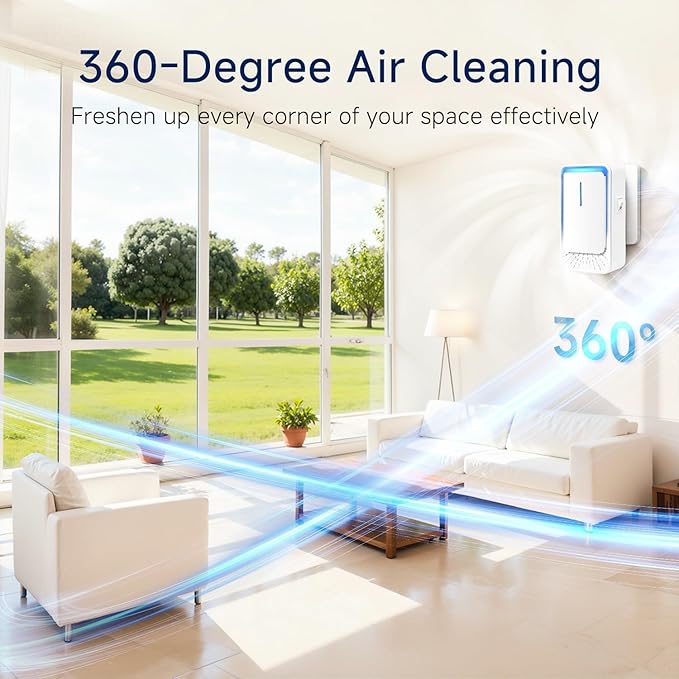 Plug In Air Ionizers - 4Pack Negative Ion Technology Air Purifier, Quiet Mini Air Freshener for Home, Bedroom, Office, Basement - Portable Air Purifiers for Odor, Dust, Pets Smell, Smoke