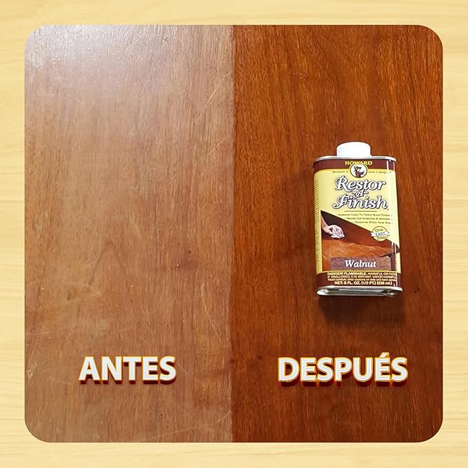 Howard Products Restor-A-Finish, Wood Stain to Restore a Finish for Wood Surfaces, Mahogany, 8 Fl Oz, Pack of 1