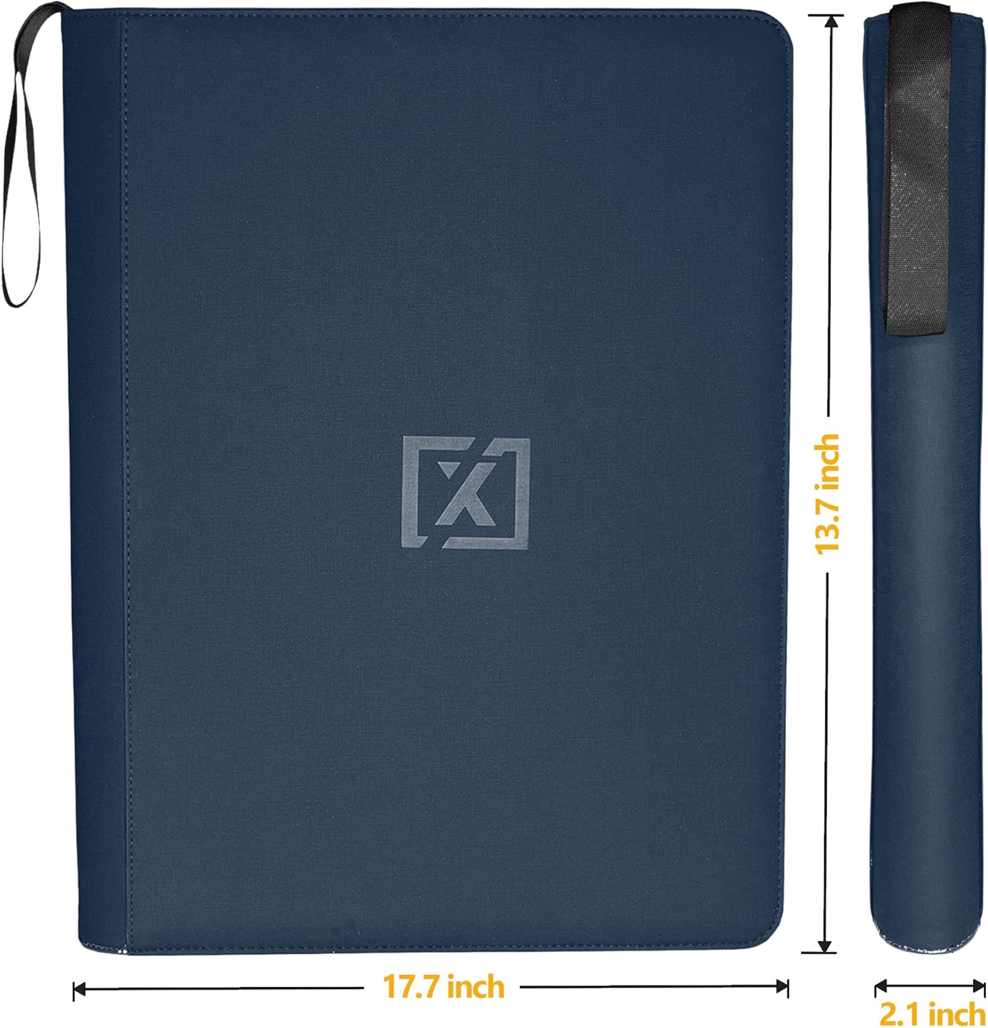 X PRO 1000+ Card Binder - Comes with 200 Card Sleeves | Compatible with TCG, Sports, MTG & More - Ringless Trading Card Binder | 1000 Pockets | TCG Binder (Midnight Blue)