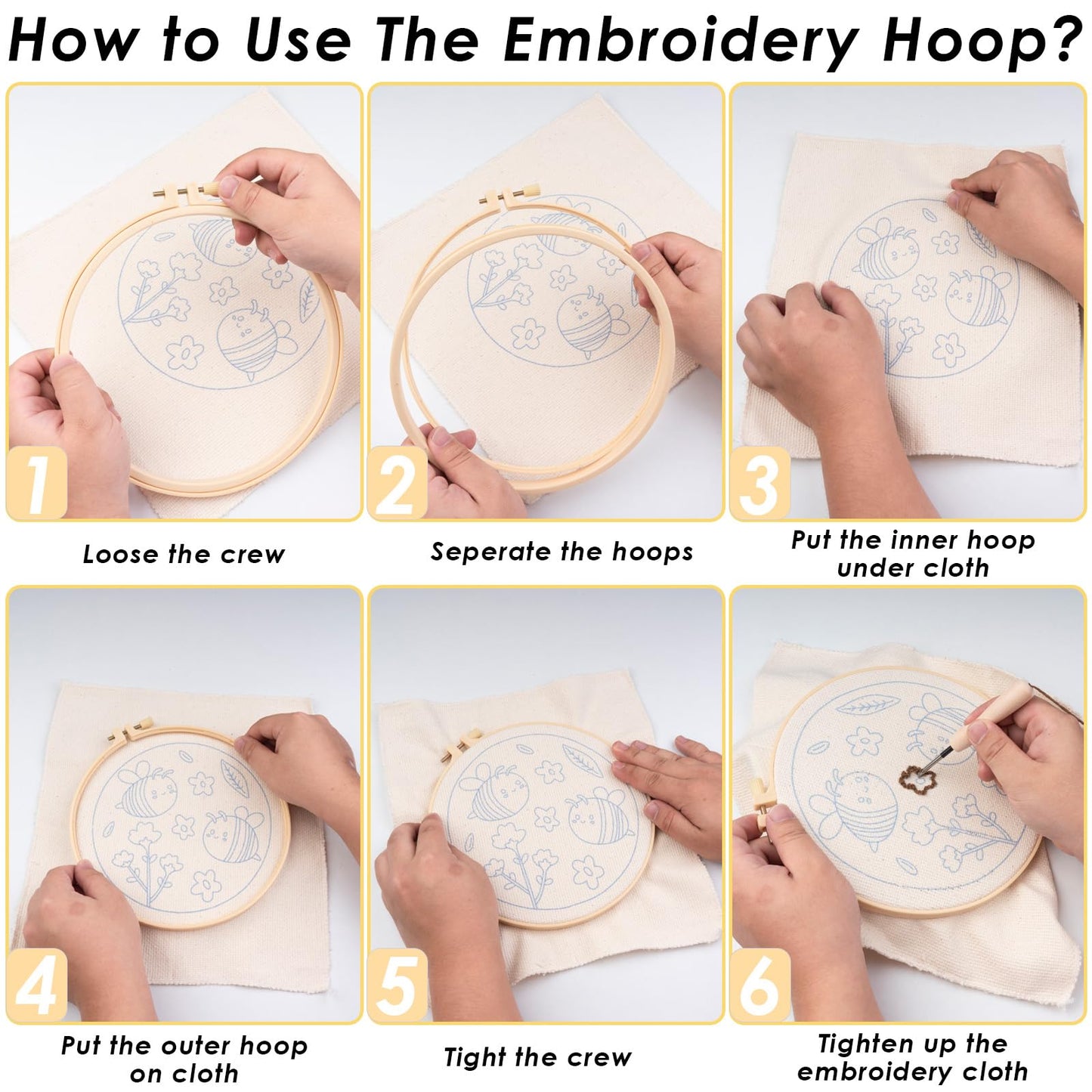 Peotclola Punch Needle Kit for Adults,3 Sets Punch Needle Kits Beginner DIY Embroidery Starter Set with Tools for Home Decoration, Family, Friends Gifts Cats