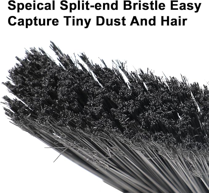 Outdoor Indoor Broom, Brooms for Sweeeping Indoor, Heavy-Duty Kitchen Broom with Long Pole, Angle Broom White for Garages Restaurant Courtyard Office Slidewalk Lobby Sweep Dust