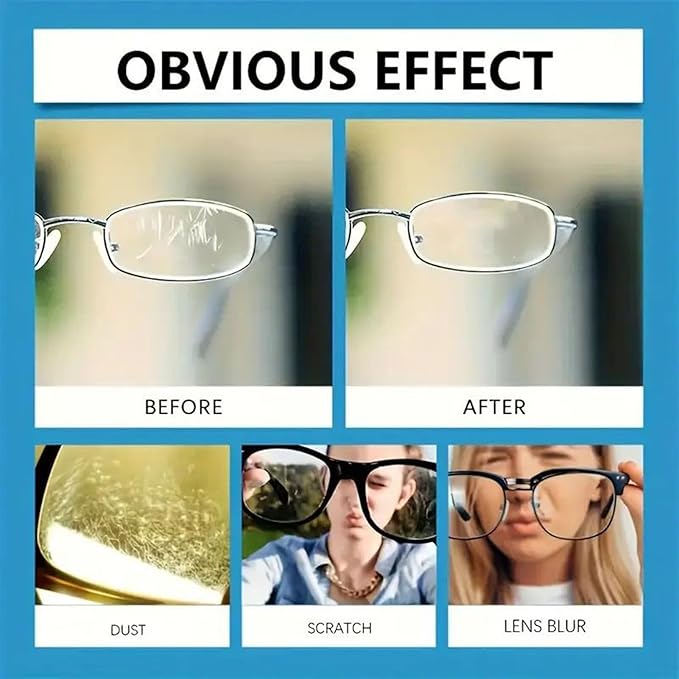Eyeglass Scratch Remover 100g Glasses Lens Scratch Repair Wax Sunglasses Cleaning Kit
