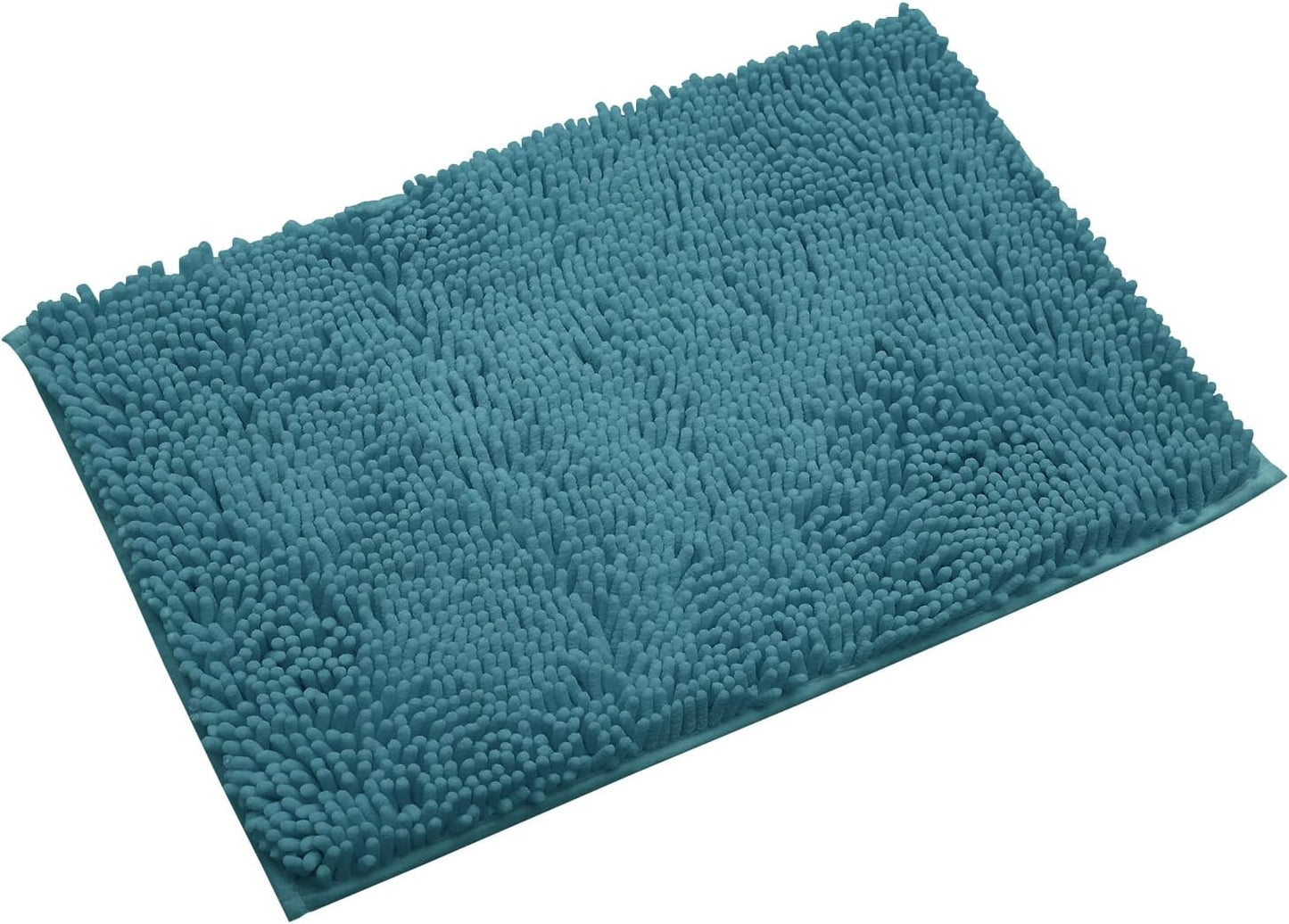 Non-Slip Bath Rug,Extra Soft Microfiber Bedroom Shag Carpet with Anti-Slip Backing,Water/Dust Absorbent Fast Dry Shower Mat,Sound Insulated Stairs Pad,Machine Washable (Turquoise,19 x 31 Inches)