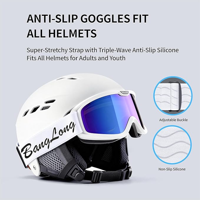BangLong Ski Goggles, Snowboard/Snow Goggles Anti Fog UV Protection Design for Men Women Skiing, Skating,Snowmobilet,Youth