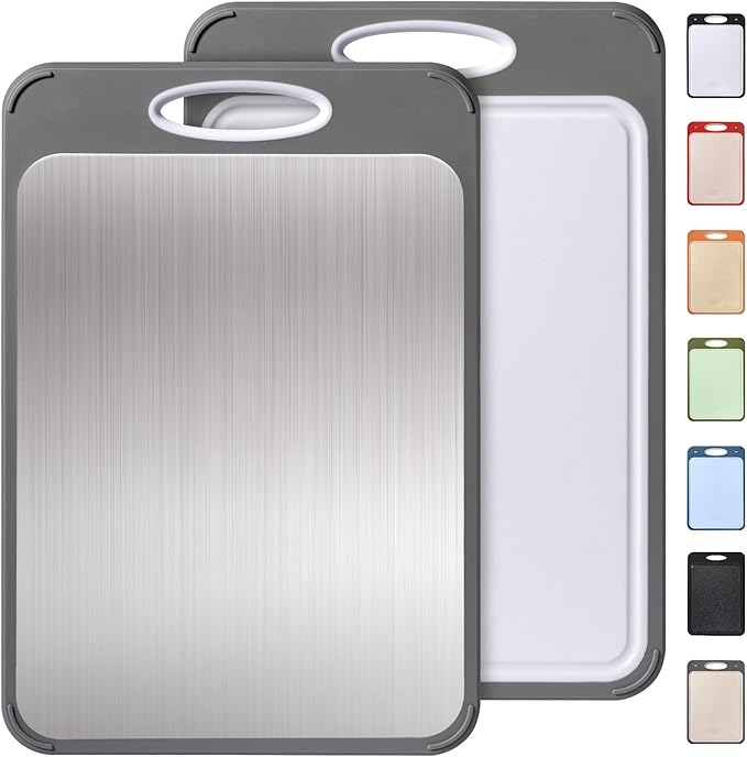 2 in 1 Stainless Steel Cutting Board with Handle Chopping Butcher Block Not Titanium Best Mama Mommy Bonus Mom Ever Mother In Law Gifts Step Mom Stepmom Grandma Gigi Granny Nana Present
