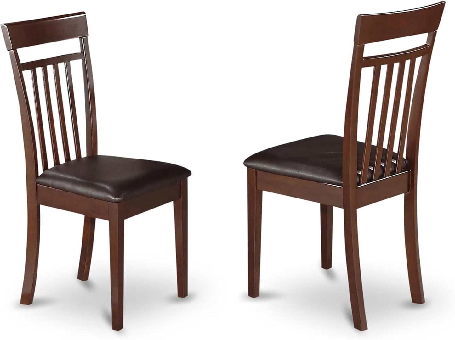 East West Furniture DOCA9-MAH-LC 9 Piece Dining Set Includes a Rectangle Dining Table with Butterfly Leaf and 8 Faux Leather Kitchen Room Chairs, 42x78 Inch, Mahogany