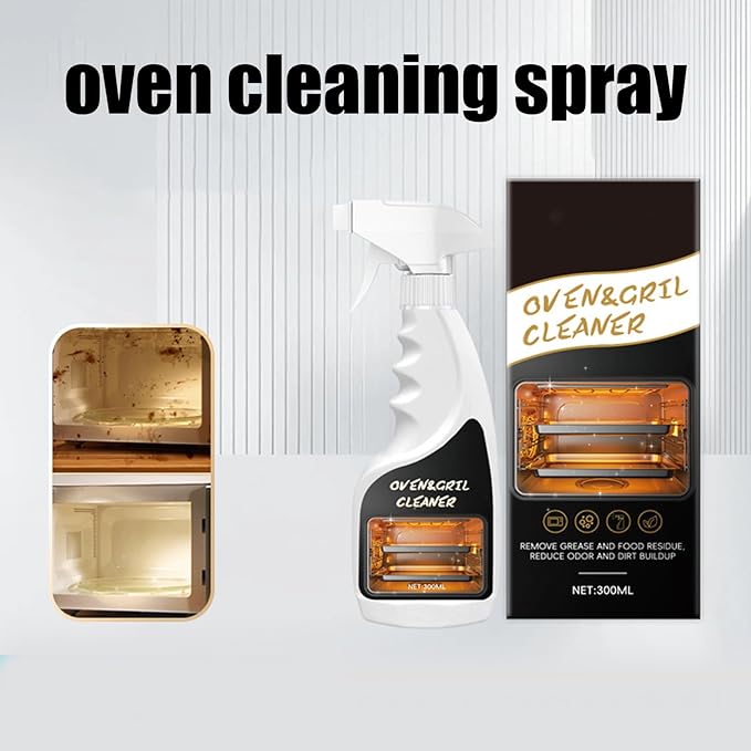 Oven and Grill Cleaner,300ml Degreaser for Grease Oil,Fryer Degreasing Spray | for Homeowners Busy Families Renters To Remove Grease Stain Oil From Microwave Oven Grill Kitchen