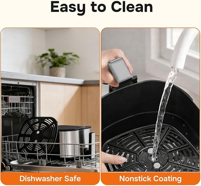 Simple Deluxe 12-in-1 Air Fryer 8.5 Qt, Digital Preset Airfryer, with Nonstick and Dishwasher-Safe Basket, Air Fry, Roast, Bake, Dehydrate, Fries, 1800W, Silver
