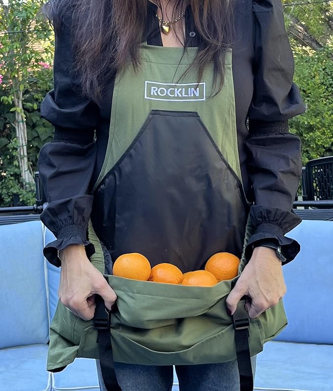 Rocklin Garden Apron – Heavy Duty Canvas Garden Apron For Women & Men | Waterproof Lining With Deep Harvest Pouch