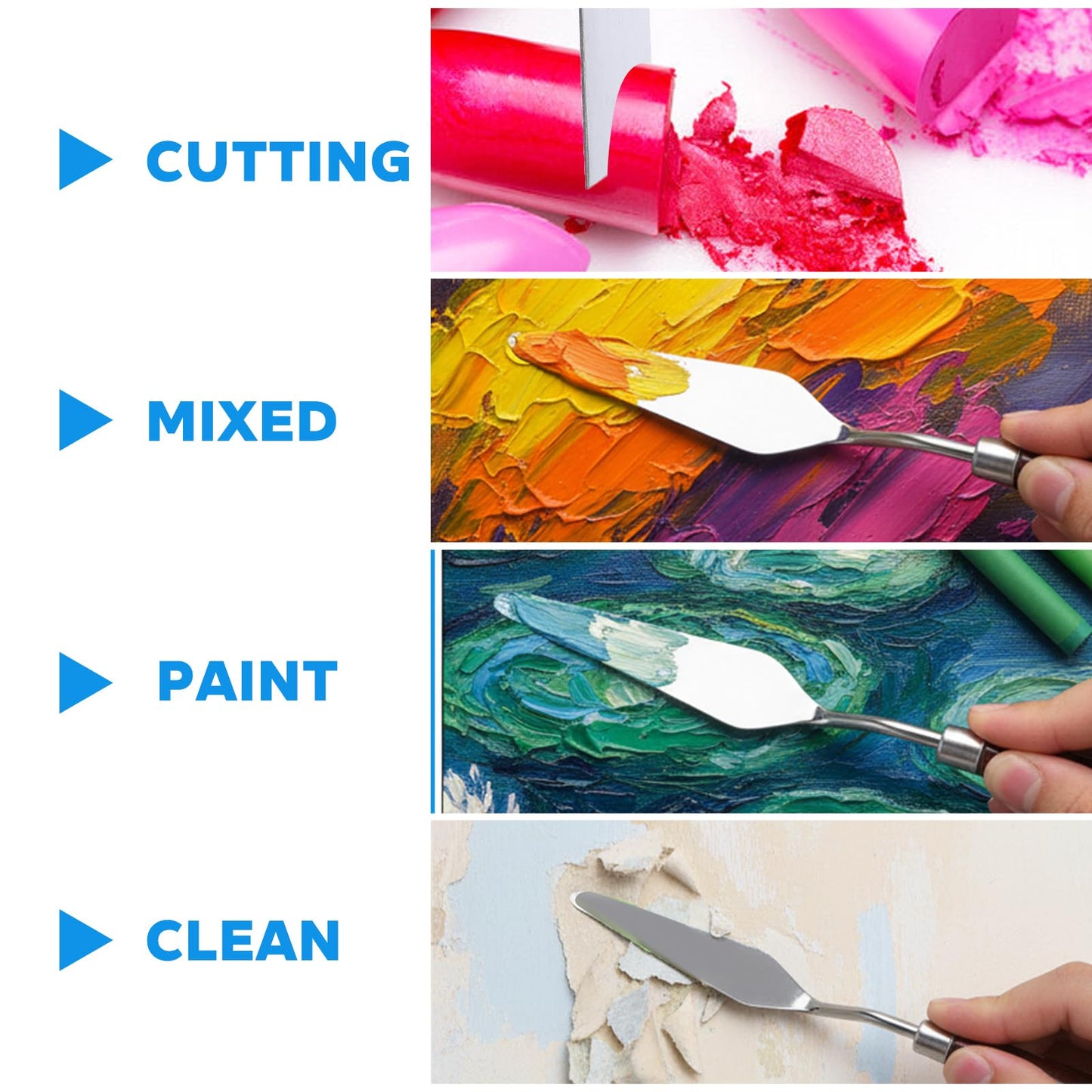 27-Piece Stainless Steel Palette Knife Set with Wood Handle - Professional Paint Spatula Kit for Acrylic, Oil Painting, Canvas Texturing & Color Mixing