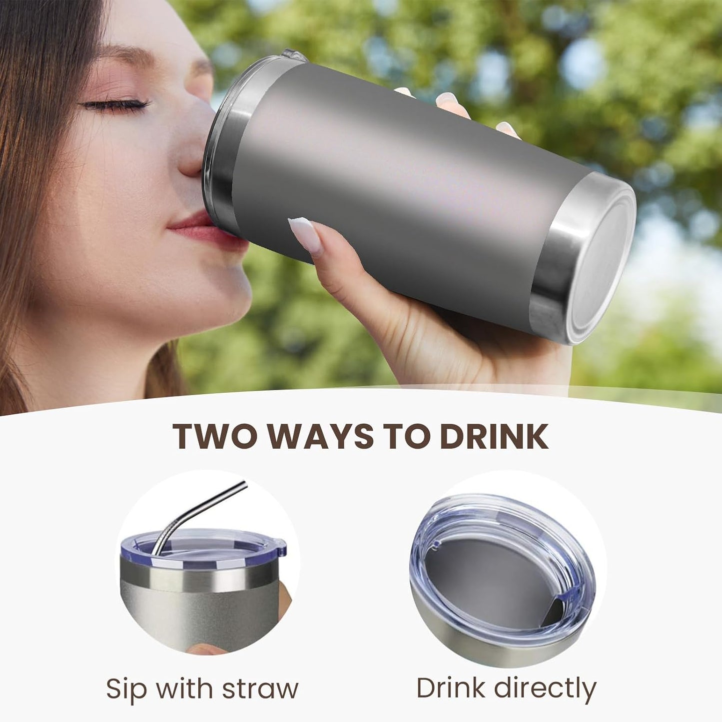 MEWAY 20oz Tumbler 12 Pack Double Wall Vacuum Insulated Travel Mug Bulk, Stainless Steel Tumblers with Lid and Straw, Durable Powder Coated Coffee Cups for Cold & Hot Drinks (Cold Gray, 12)