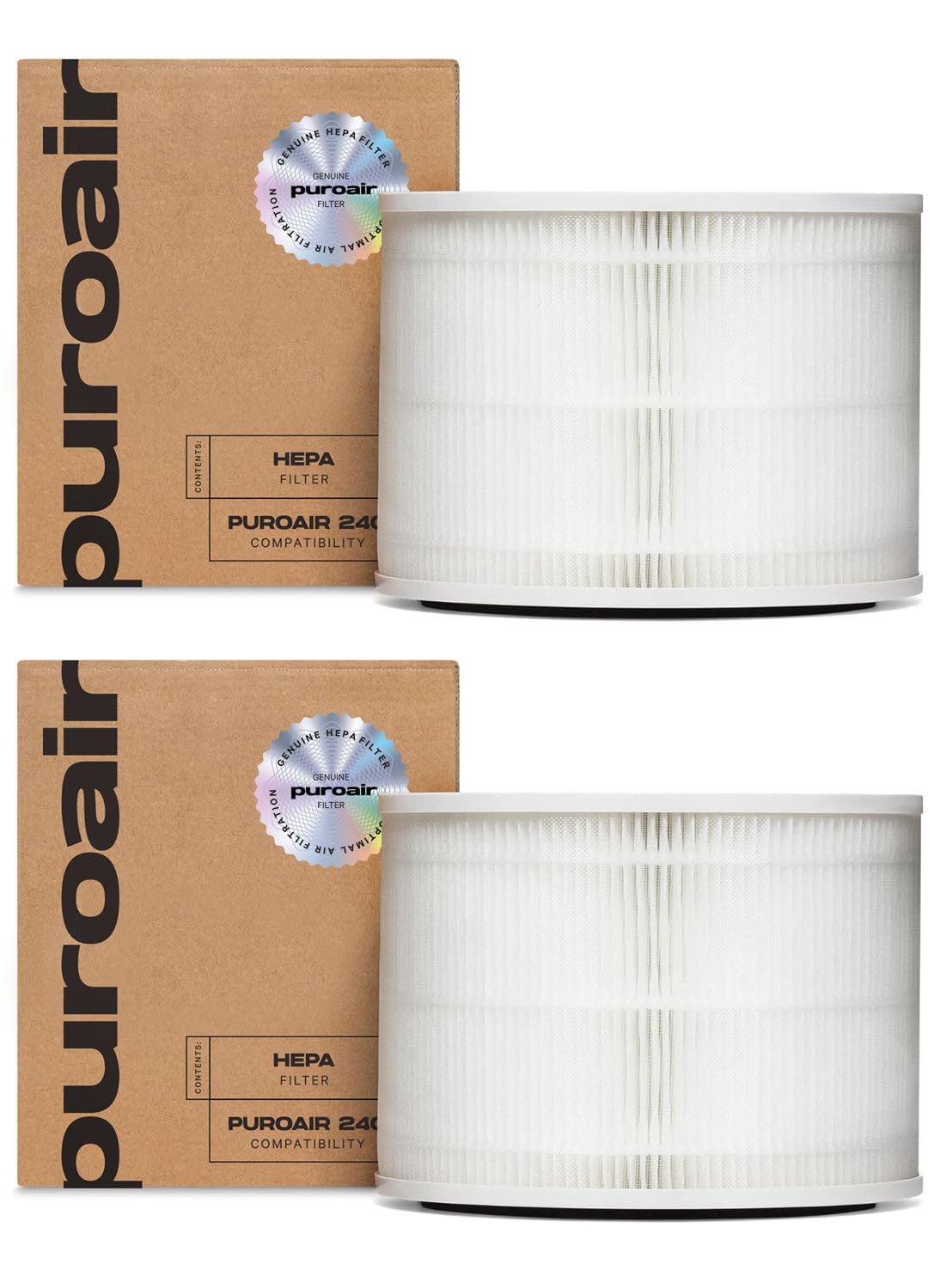 PuroAir 240 Replacement Filter - HEPA Filters up to 99.9% of Smoke, Pollen, Dust and Common Household Pollutants - HEPA Air Filter Replacement for PuroAir 240 Air Purifier (2 Pack) -Like New