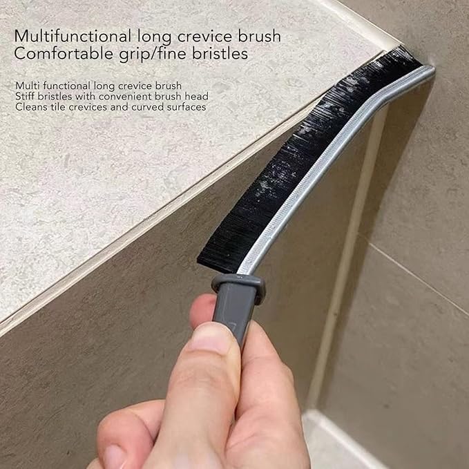 Crevice Cleaning Brush 10Pcs, Hard Bristle Long Handle Thin Brush for Tight Spaces, Narrow Corners, Window Tracks, Kitchen & Bathroom Cleaning Tools, Multifunctional Household Cleaning Kit