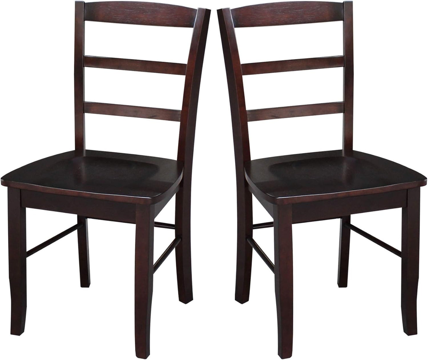 International Concepts Madrid Ladder Back Chair, Java, Rich Mocha